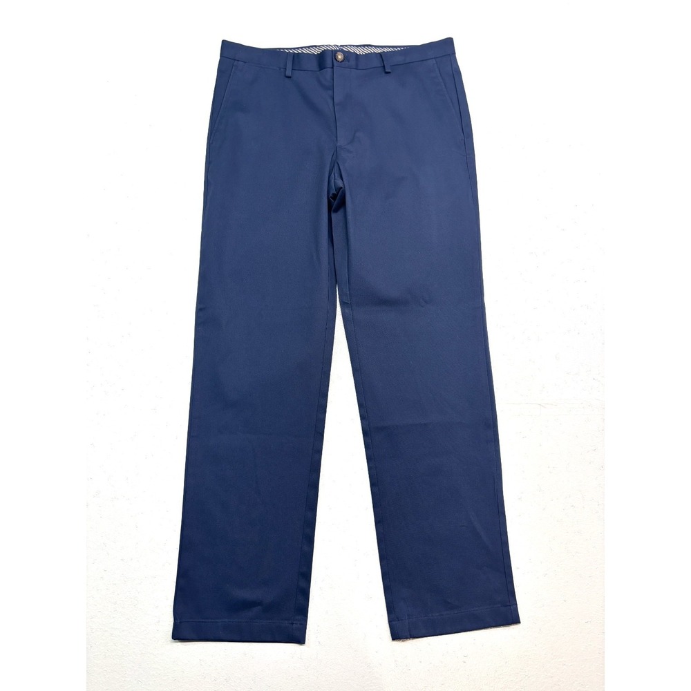 Jos A Bank Reserve 34x32 Navy Blue Chino Trouser Dress Pants Stretch‎ Cotton